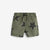 Boys Army Green Soft Casual Stars Print Capri Pants Shorts