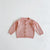 Baby Girl 1pcs Crochet Knitting Graphic Contrast Onesies & Floral Embroidered Cardigan Sets