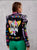 Cartoon and Letter Graphic Moto Jacket