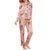 Floral Print Single-Breasted Lapel Long Sleeve Pocket Pajama Set