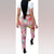 Short Sleeve Letter Floral Print Crop Top + Long Pants Two-Piece Jumpsuit Outfit