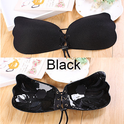FREEBRA - STICK ON INVISIBLE BRA BUTTERFLY WING DRAW STRING PUSH-UP  STRAPLESS BACKLESS BRA - Home Worth